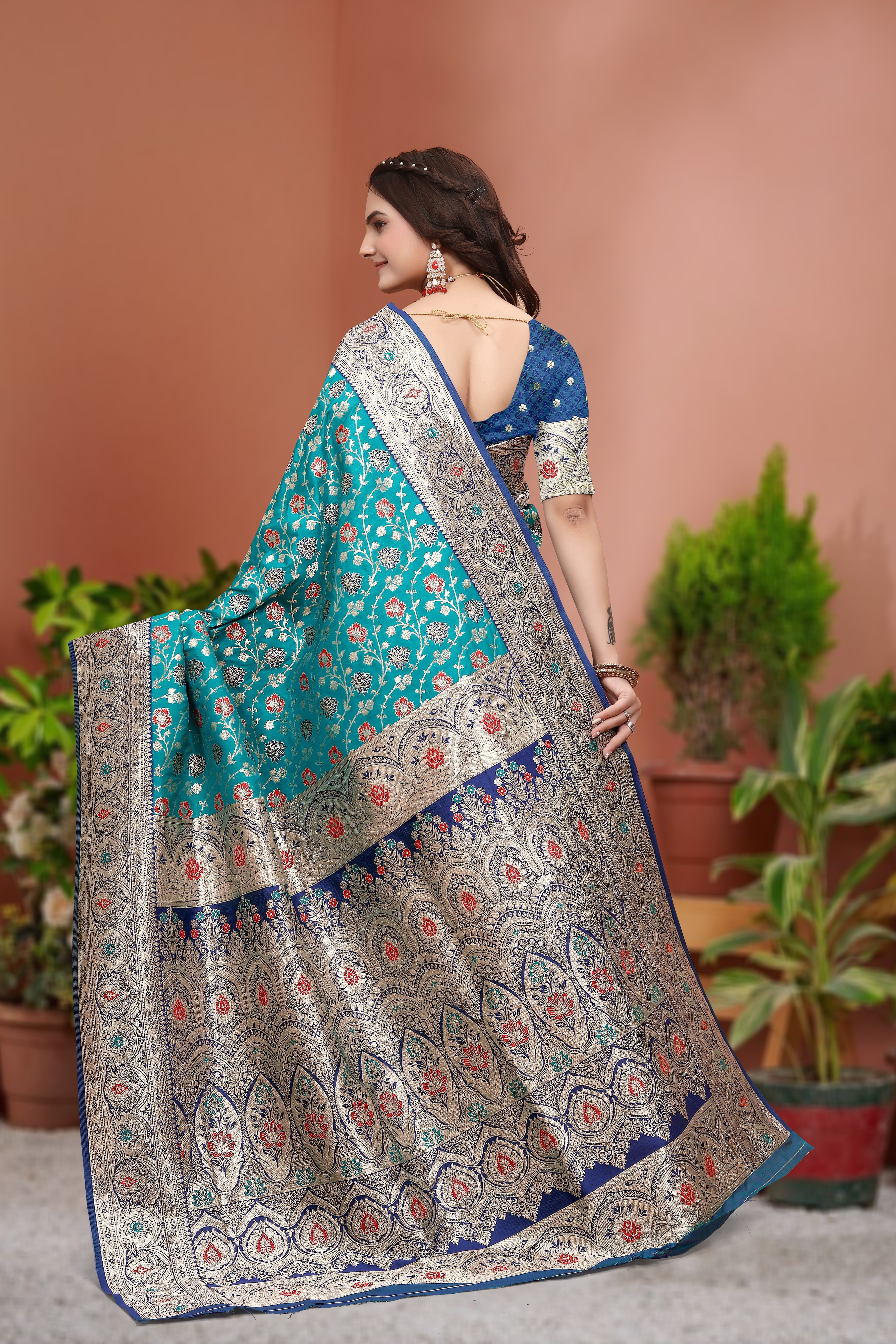 Banarasi Multicolor Silk Saree